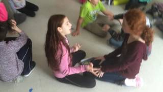 Drama lesson example: teaching actors "SILENT GROUP NEGOTIATION" (i.e. flocking)