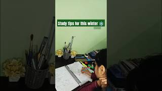 How to study in this winter (tips) ❄️👀 #youtubeshorts #shortsfeed #shorts #studytips