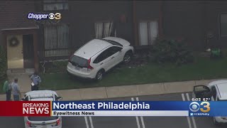 Vehicle Crashes Into Building In Northeast Philadelphia