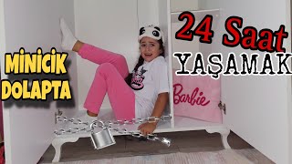 24 SAAT MİNİCİK DOLAPTA KALMAK || ESMA DOLAPTA NELER YAPTI ? ( ÖDÜLLÜ )