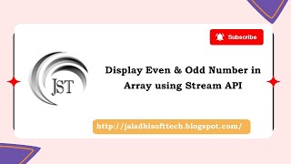 Display Even and Odd Number From Array using Stream API