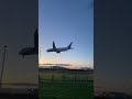 EL AL 787 landing at London Heathrow in the evening