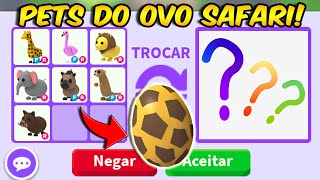 TROCANDO TODOS OS PETS DO OVO DE SAFÁRI (SAFARI EGG)! Adopt Me!