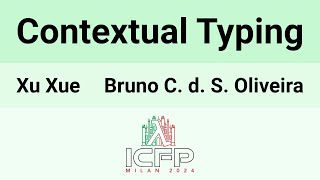 [ICFP24] Contextual Typing