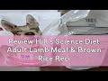 Review Hill's Science Diet Adult Lamb Meal & Brown Rice Recipe dog food (3 Sizes)