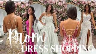 PROM DRESS SHOPPING *finding the perfect dress* | try on + review