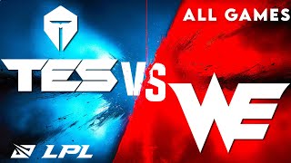 TES vs WE ALL GAMES Highlights | LPL Split 1 2025 | Top Esports vs Team WE by Onivia