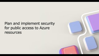 AZ-500: Plan and implement security for public access to Azure resources