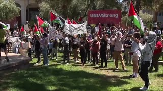 California woman arrested after writing 'Free Palestine' on UNLV Strong sign