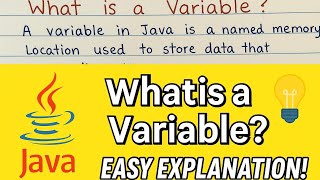 "Java Variables Explained 💡 | What is a Variable & How to Declare It (Beginners Guide)"