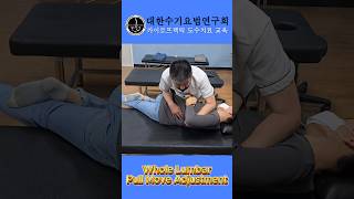 카이로프랙틱 요추 교정 교육 Lumbar pull move adjustment #카이로프랙틱 #요추교정 #lumbaradjustment #도수치료 #chiropractic