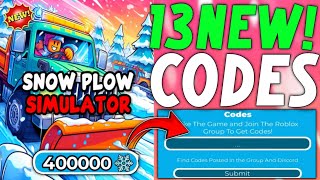 *NEW*ALL WORKING CODES FOR SNOW PLOW SIMULATOR IN 2024! ROBLOX SNOW PLOW SIMULATOR CODES!