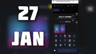 Pixel Tap Daily Combo 27 january 2025 | Today Pixeltap By Pixelverse Daily Combo | AGP | #pixeltap