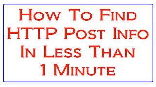 Finding HTTP Headers For HTTP Post