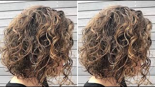 How to cut a Layered bob, Soft bob Haircut on curly hair | Curly Cutting Techniques