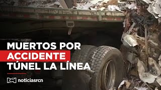 Grave accidente de una tractomula sin frenos en el túnel de La Línea dejó dos fallecido