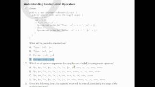Java Associate - Exam questions on Java Operators ( PART 8 )