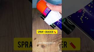 Cracker Trick with Spray #experiment #firecrackers #fireworks #crackers #lifehack