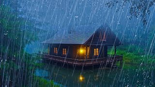 Relaxing Rain for Sleeping – Eliminate Insomnia with Heavy Rain and Thunder in the Forest at Night