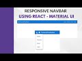 How to Create a Responsive Navbar Using React - Material UI?