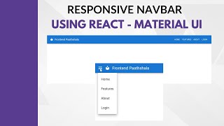 How to Create a Responsive Navbar Using React - Material UI?