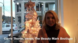 Holiday Window Decorating Showcase display profile: The Beauty Mark Boutique