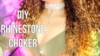 DIY RHINESTONE CHOKER ( Easy \u0026 Affordable )