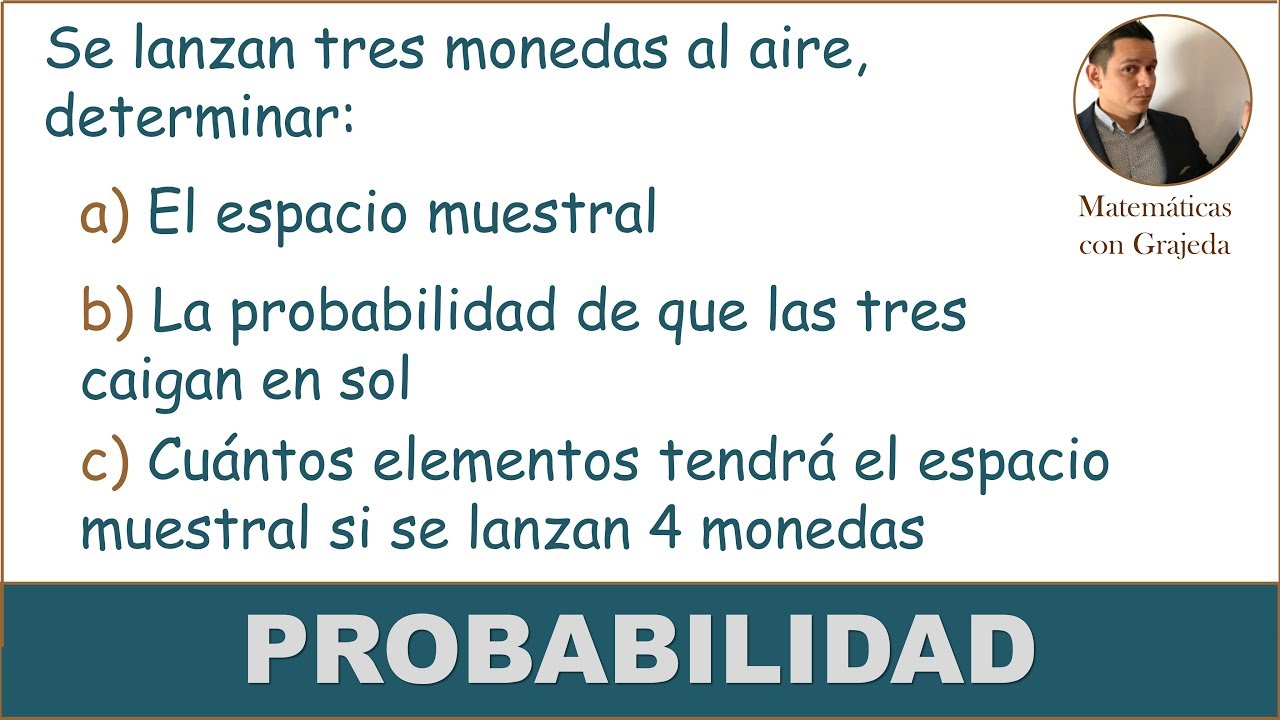 Ejercicio De Probabilidad Con Monedas. Espacio Muestral - YouTube