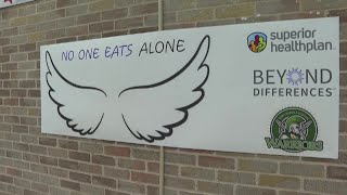 Haas Middle School students take part in No One Eats Alone Program