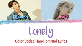 Lee Gikwang (이기광) ft Jiselle - Lonely Color Coded Lyrics Indonesia (Han/Rom/Indo)