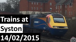 Trains at Syston Including CrossCountry Voyager Diversions 14/02/2015