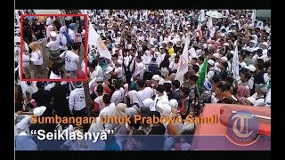 Sumbangan Untuk Prabowo Sandi Capres 02 | Massa Kumpulkan Sumbangan Seiklasnya di BKB Palembang