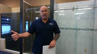 Chris @ Absolute Shower Doors talks about shower curb/saddle pitch