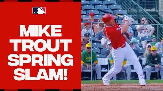 GRAND SLAM ALERT: Mike Trout goes deep for his FIRST HOME RUN of Spring Training