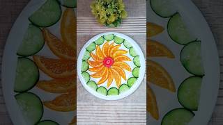 Cucumber Orange Carving ideas l Fruit Carving Design #orangecarvingideas #cookwithsidra #art #diy