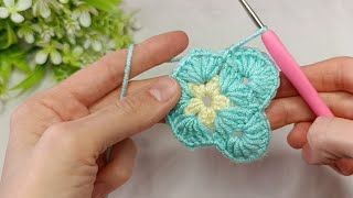 inanılmaz ❣️harika bir çiçek motif#crochet #knitting#tığişi #crochetflower#örgüçiçekmotif#örgü motif