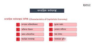 অধ্যায় ১: অর্থনীতি পরিচয় - ধনতান্ত্রিক অর্থব্যবস্থা ও নির্দেশমূলক অর্থনীতি [SSC]