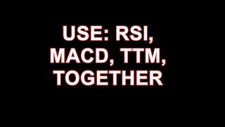 How to use MACD, TTM, RSI, TOGETHER, TRADING SPY