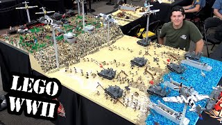 Huge LEGO WWII D-Day Omaha Beach Battle with 200 Minifigures!