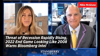Threat of Recession Rapidly Rising, 2022 End Game Looking Like 2008 Warns Bloomberg Intel
