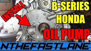 Oil Pump Install Honda B-series \