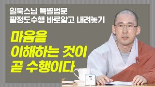 마음을 이해하는 것이 곧 수행이다 [일묵스님 특별법문, 팔정도수행 바로알고 내려놓기 3회]