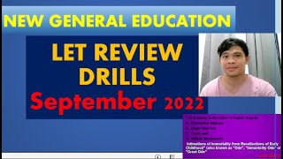 NEW GENERAL EDUCATON SEPTEMBER 2022 LET DRILLS