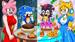 Poor Sonic Birthday x Rich Shadow Birthday!! - Rich \u0026 Poor -  Sonic The Hedgehog 3 Animation