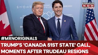 Donald Trump Calls For US-Canada 'Merger', Hours After Trudeau's Resignation, Says...| Watch