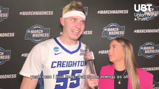 Baylor Scheierman Reacts to Creighton's Sweet 16 Win