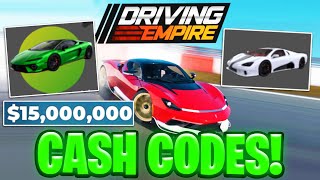 Driving Empire CASH UPDATE Codes! Automobili Pininfarina