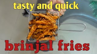 brinjal fries 🍟|crispy eggplant fingers|eggplant sticks by Ana haider|eggplant recipe|brinjal recipe