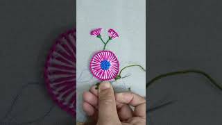 so easy hand Embriordary design with buttonhole stitch for beginners#creative #art #artproject