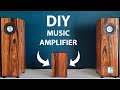 DIY Speaker Amplifier Build.  An alternative to active Book Shelf or Desktop speakers. Wood Veneered